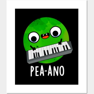 Pea-ano Funny Music Veggie Pea Pun Posters and Art